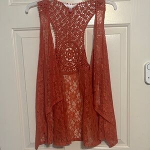 No Boundaries Terracotta Lace Overlay